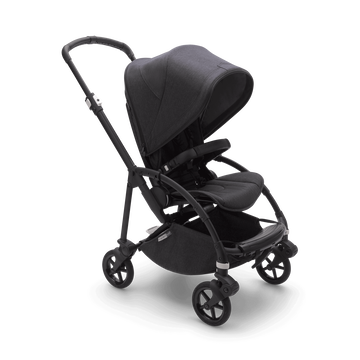 Bugaboo Bee 6 complete mineral washed black sun canopy, mineral washed black fabrics, black base