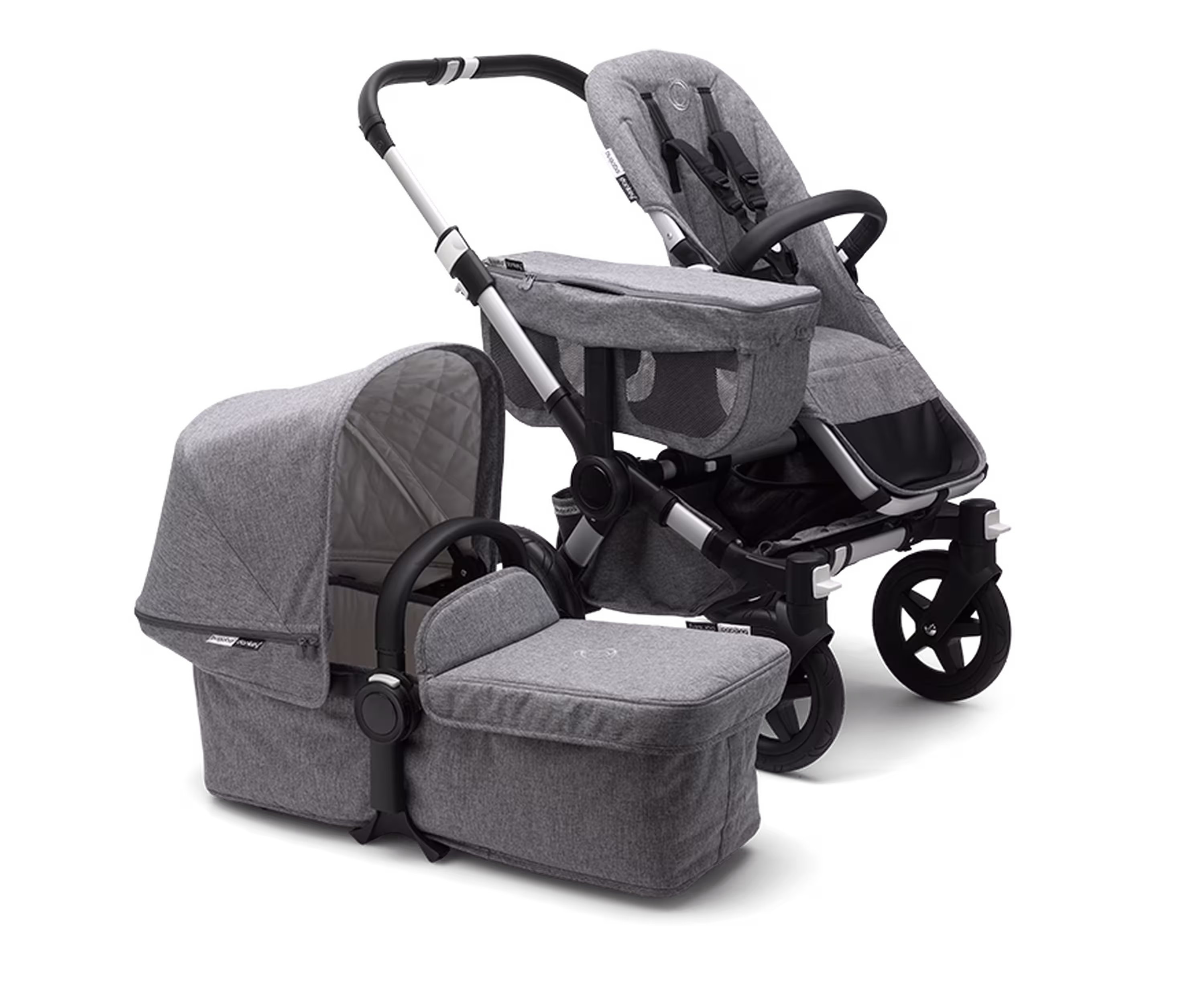 Bugaboo Donkey2 Classic mono complete ALU/GREY MELANGE - Main Modal Image Slide 1 of 1