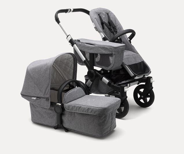 Bugaboo Donkey2 Classic mono complete ALU/GREY MELANGE - Main Image Slide 1 van 1