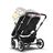 Bugaboo Donkey 5 twin stroller graphite base, midnight black fabrics, art of discovery white sun canopy - Thumbnail Slide 3 of 12