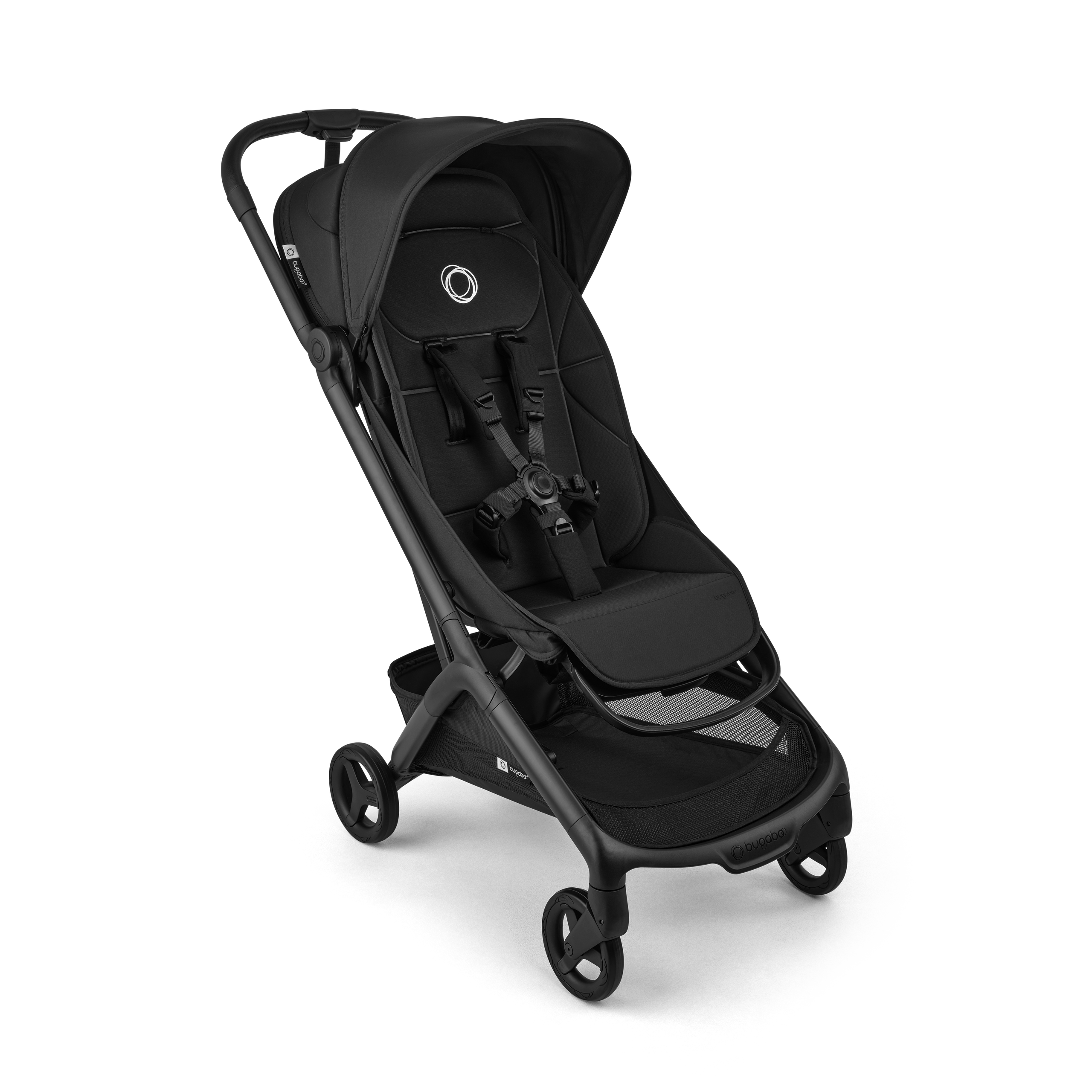 Bugaboo Butterfly 2 Plus travel pram black base, heritage black fabrics, heritage black sun canopy - Thumbnail Slide 1 of 12