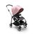 Bugaboo Bee 6 seat stroller soft pink sun canopy, grey mélange fabrics, aluminum base - Thumbnail Slide 1 of 5