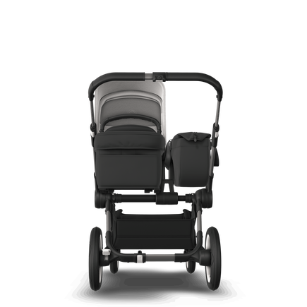 Bugaboo Donkey 5 Mono bassinet and seat stroller graphite base, midnight black fabrics, misty white sun canopy - view 2