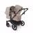 Bugaboo Donkey 6 double stroller black base, desert taupe melange fabrics, desert taupe melange sun canopy - Thumbnail Slide 2 of 10