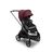 Bugaboo Dragonfly seat stroller graphite base, grey melange fabrics, dark cherry red sun canopy - Thumbnail Slide 1 of 16