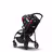Bugaboo Bee 6 bassinet and seat stroller black base, grey fabrics, animal explorer red/blue sun canopy - Thumbnail Slide 2 of 6