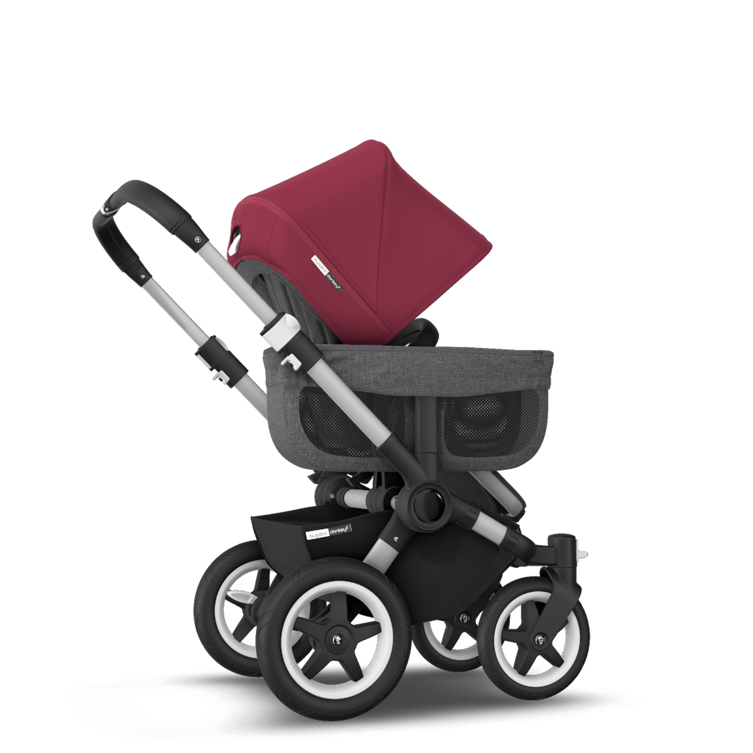 Bugaboo Donkey2 mono complete ASIA ALU/GREYM-RRED - Thumbnail Slide 2 of 6