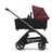 Side view of the Bugaboo Dragonfly bassinet stroller with black chassis, grey melange fabrics and grey melange sun canopy. - Thumbnail Slide 3 of 16