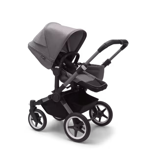 Refurbished Bugaboo Donkey 5 Mono complete UK GRAPHITE/GREY MÉLANGE-GREY MÉLANGE - Main Image Slide 2 of 10