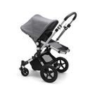 Bugaboo Cameleon 3 Plus seat and carrycot pushchair grey melange sun canopy, grey melange fabrics, aluminium base