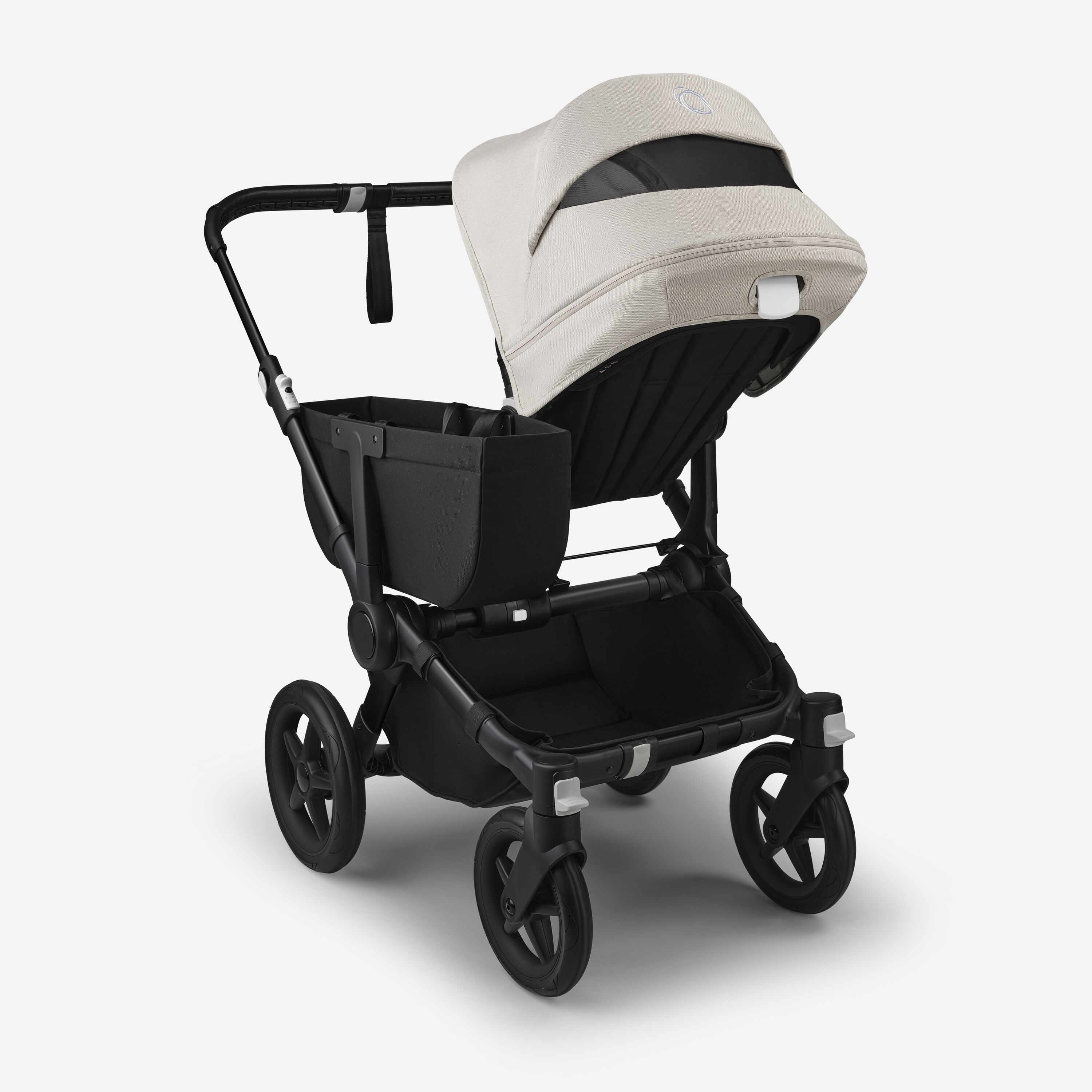 Bugaboo Donkey 5 Mono 2-in-1 stroller black base, midnight black fabrics, misty white sun canopy - Main Modal Image Slide 4 of 12