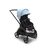 Bugaboo Dragonfly bassinet and seat stroller black base, midnight black fabrics, skyline blue sun canopy - Thumbnail Slide 1 of 3