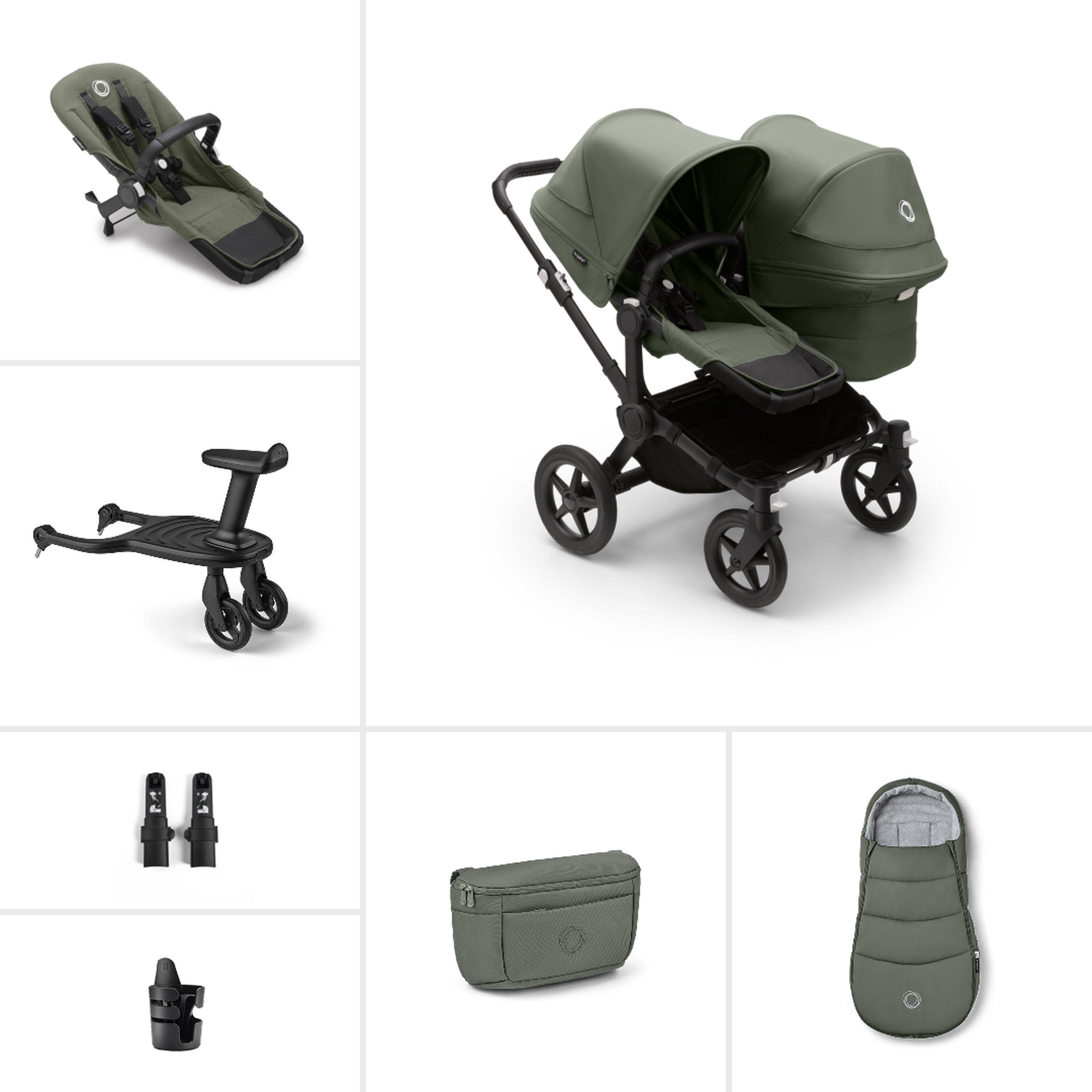 Bugaboo Donkey 5 Duo Essential stroller bundle (with wheeled board) - Main Modal Image Slide 1 of 7
