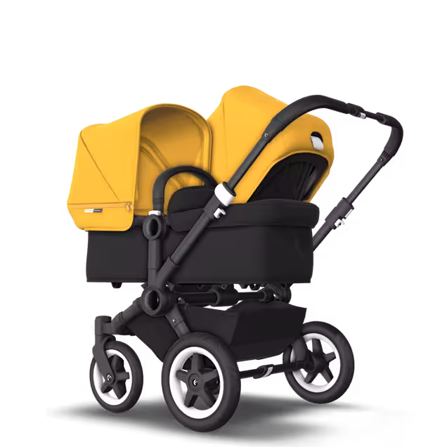 US - D2D stroller bundle black, black, sunrise yellow - Main Image Slide 1 of 3