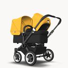 US - D2D stroller bundle black, black, sunrise yellow