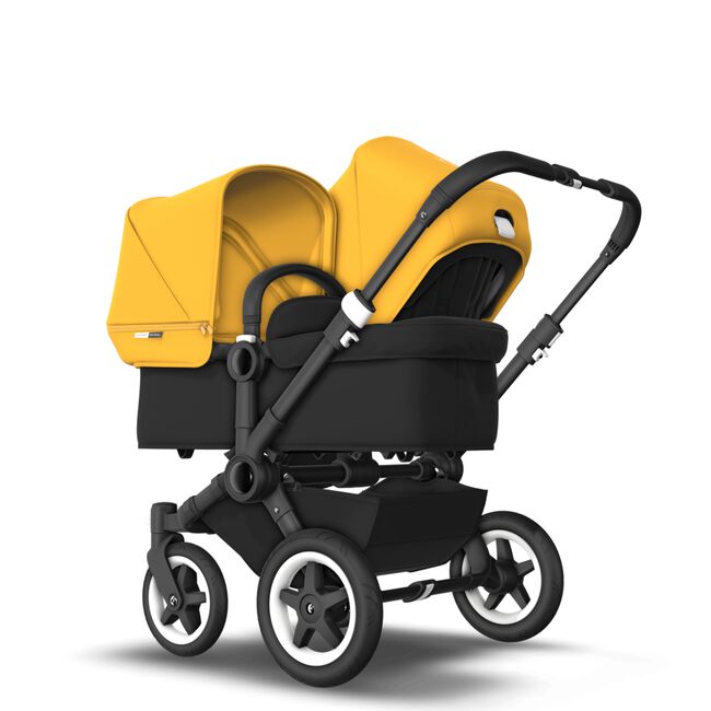 US - D2D stroller bundle black, black, sunrise yellow - Main Image Slide 1 of 3