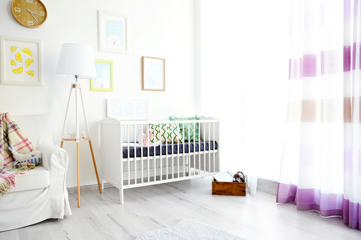 Nursery with vibrant pops of color