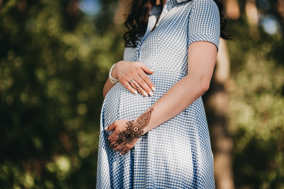 Woman during second trimester of pregnancy