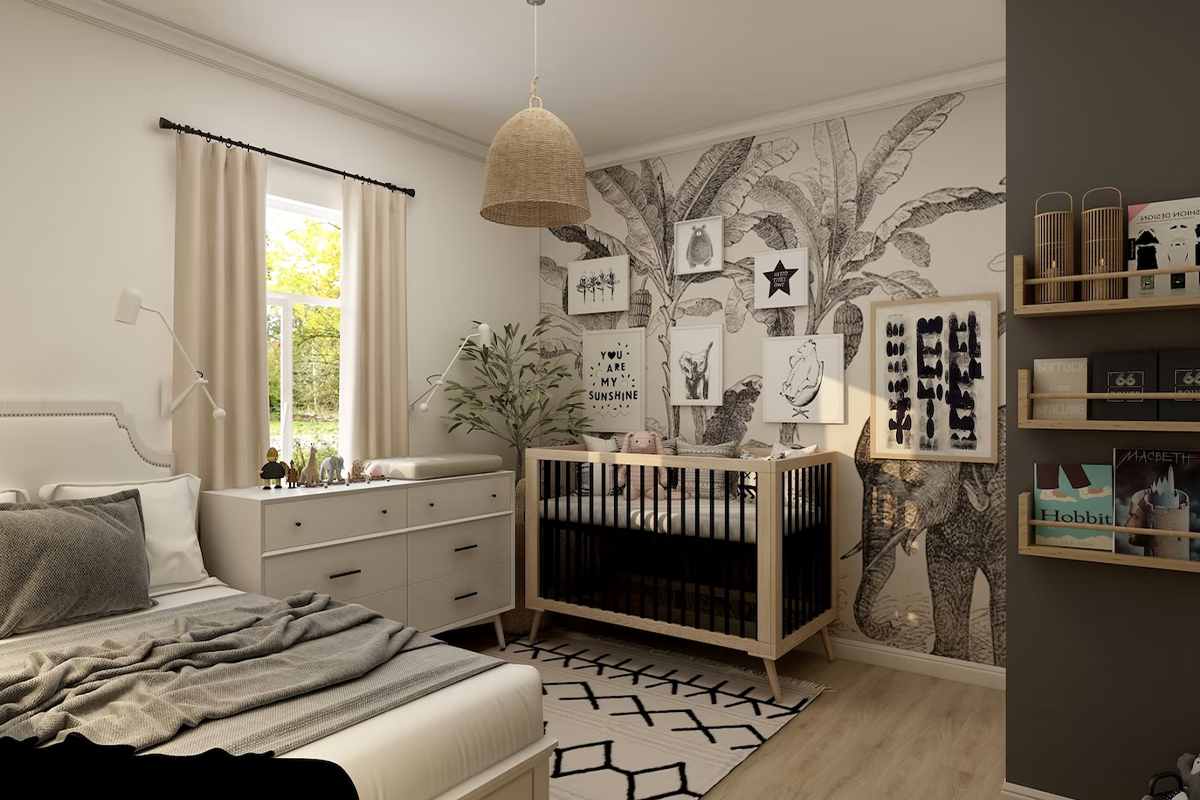 Black and white nursery theme