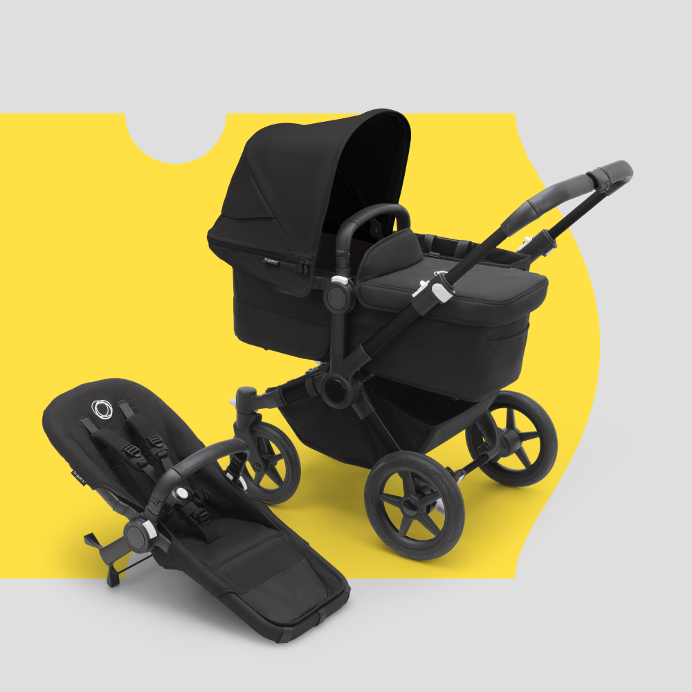 thumbnail image 2 of 2x Black Handlebar Foam Grips Replacement For Bugaboo Bee Stroller – Universal Fit 2 of 5