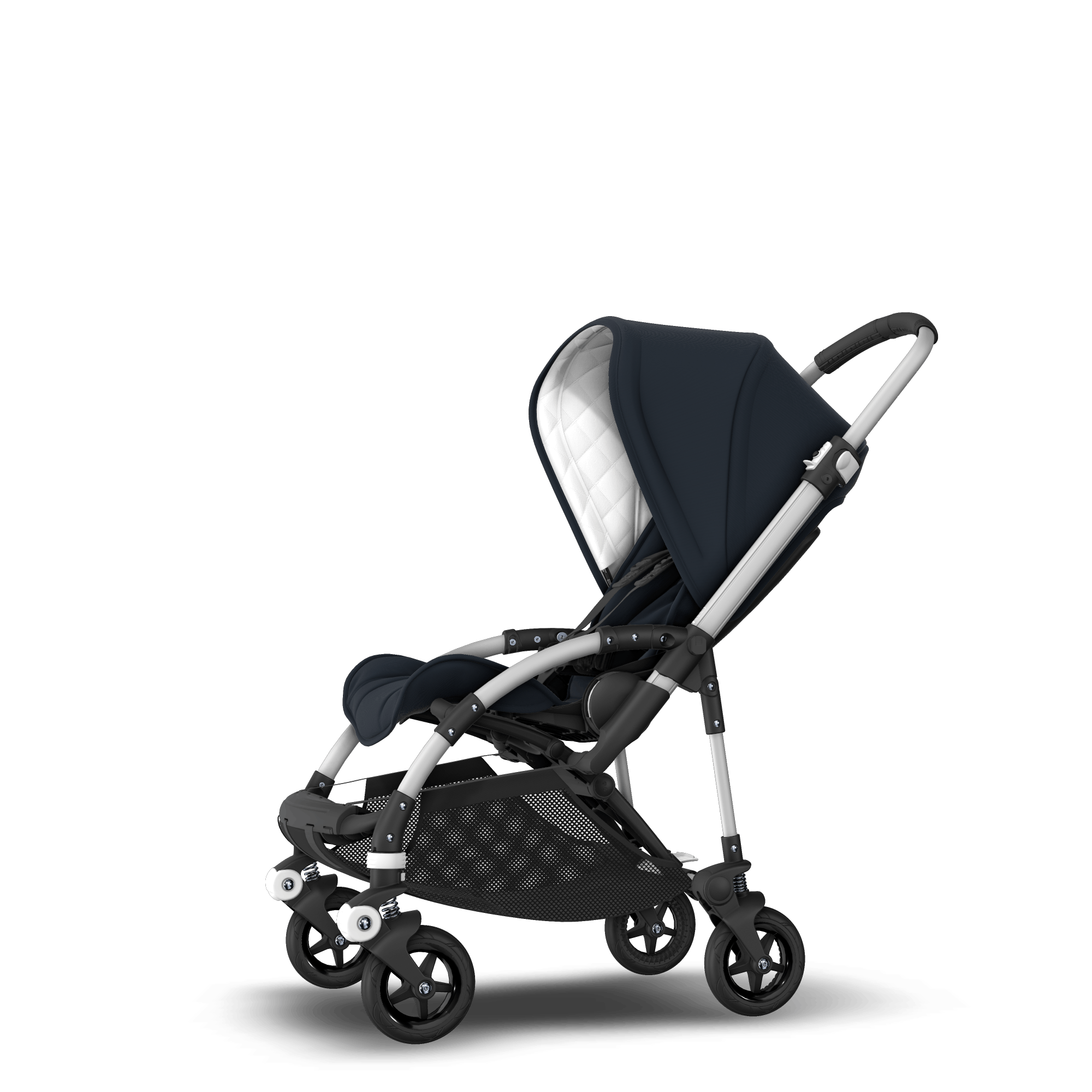 Bugaboo Bee5 Seat stroller with self stand classic collection dark navy sun  canopy, classic collection dark navy fabrics, aluminium base | Bugaboo
