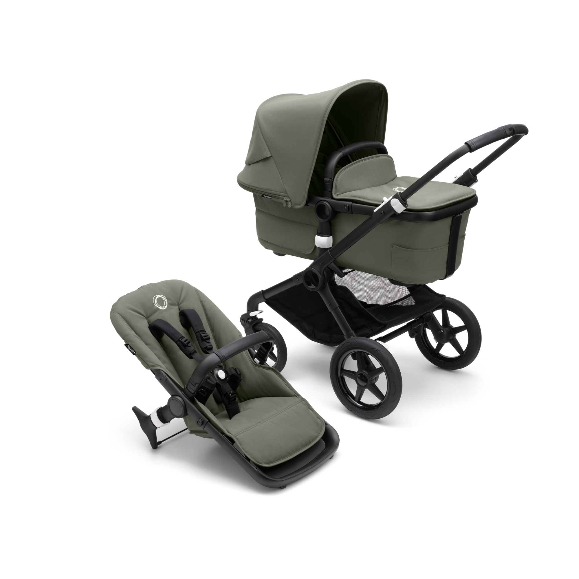 Bugaboo Fox 3 barnvagn med sittdel och liggdel