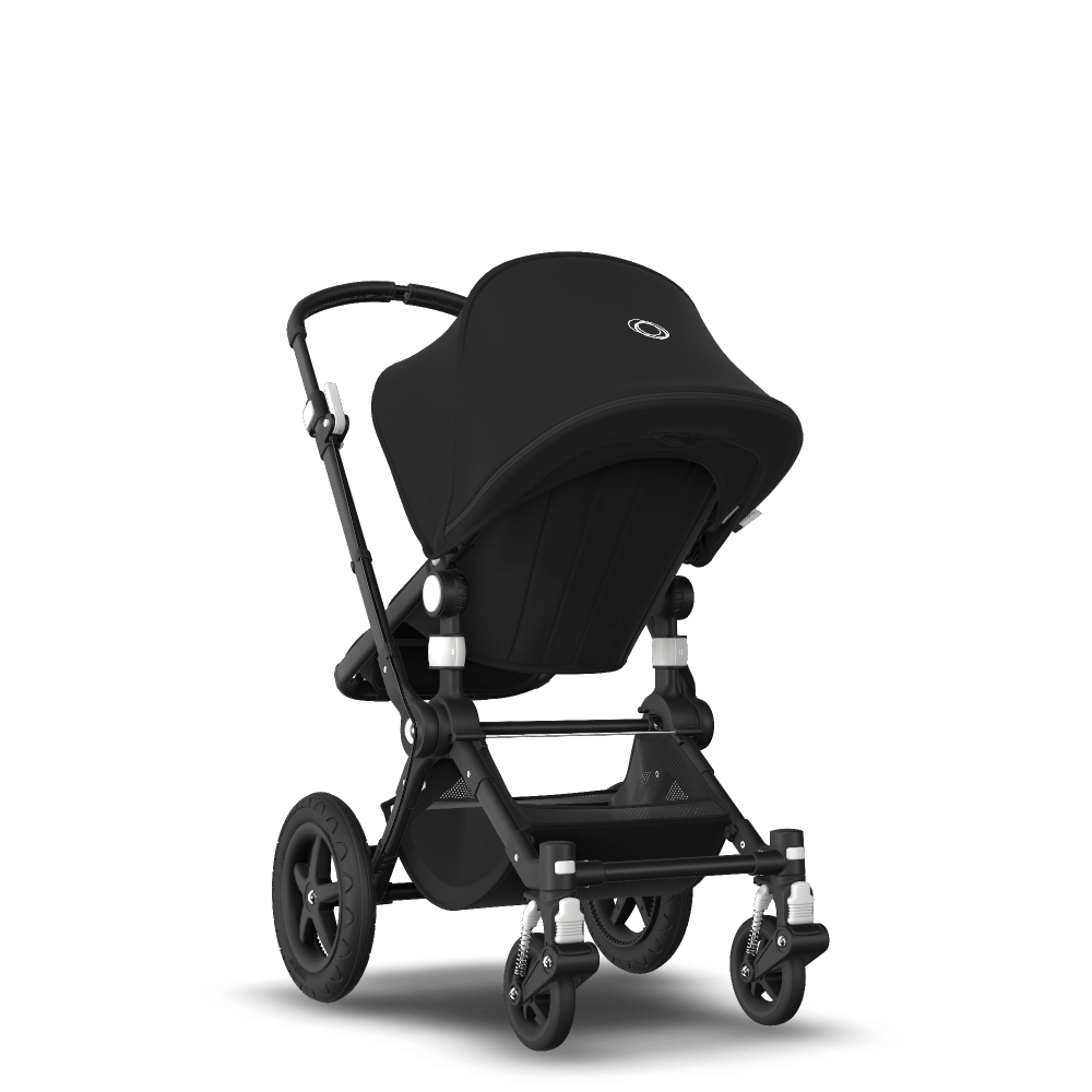 Bugaboo Cameleon 3 Plus seat and carrycot pushchair black sun canopy, black  fabrics, black base