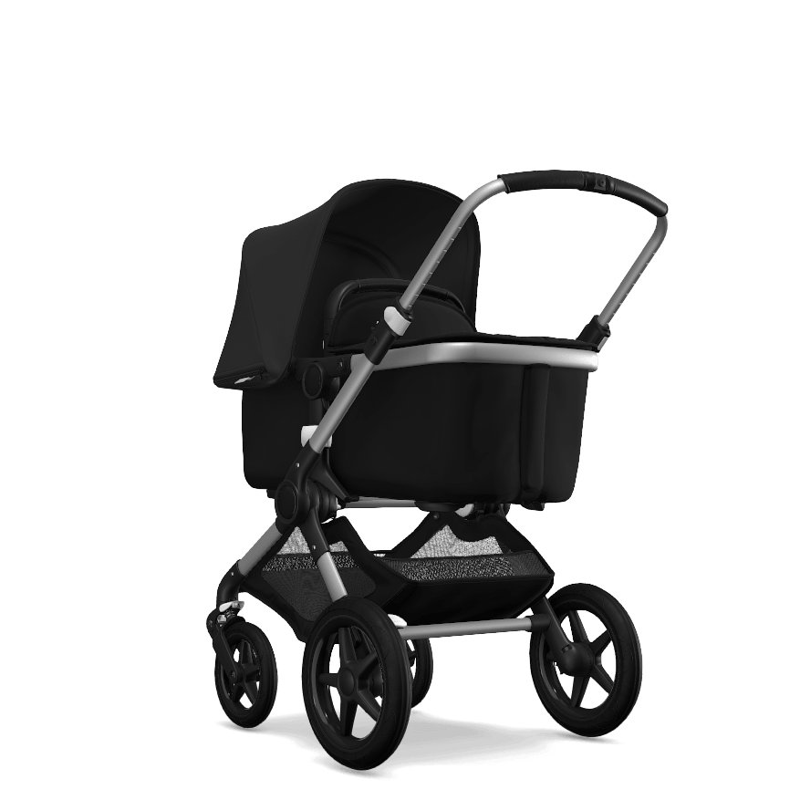Bugaboo Fox 2 seat and carrycot pushchair black sun canopy, black