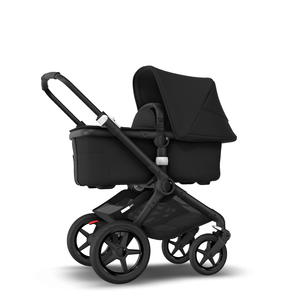 Bugaboo Fox 2 bassinet and seat pram black sun canopy, black