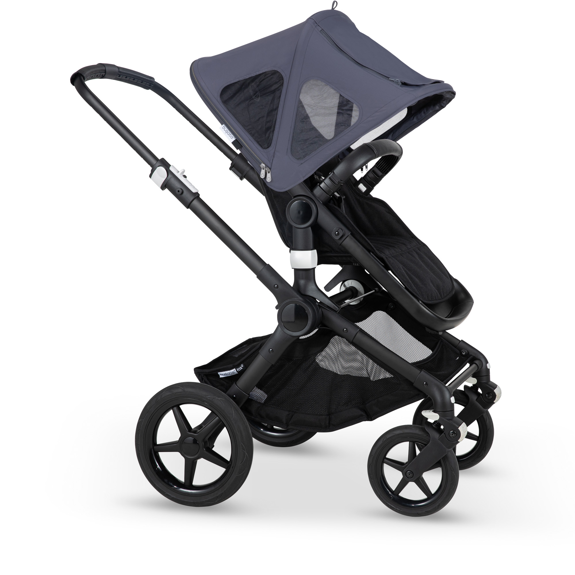 Stormy Blue Compatible with All Fox Models Bugaboo Fox 3 Extendable Sun Canopy with UPF Sun Protection and Peekaboo Mesh Panel Lynx and Cameleon3 