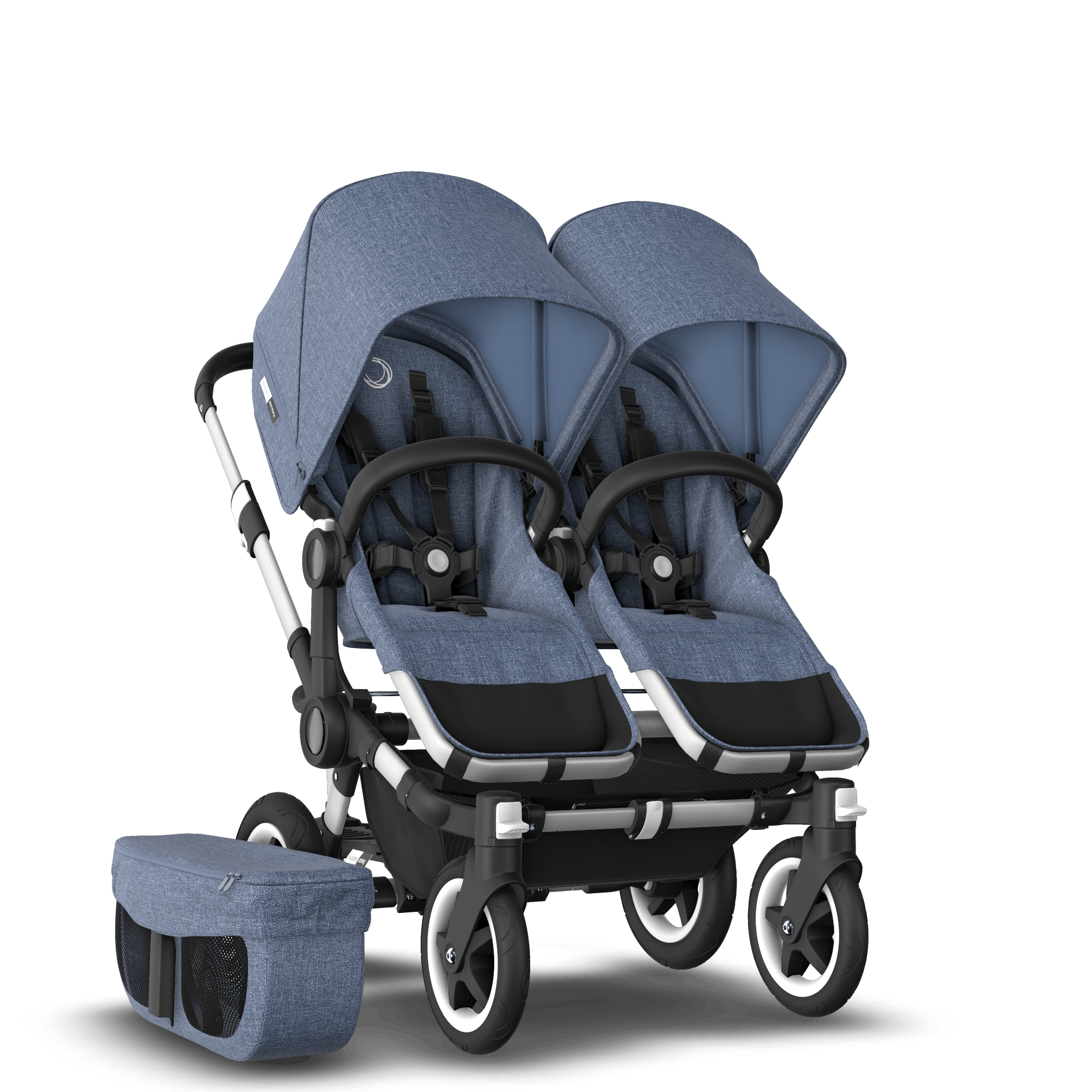 Bugaboo Donkey 2 Twin Sit and stand stroller black sun canopy