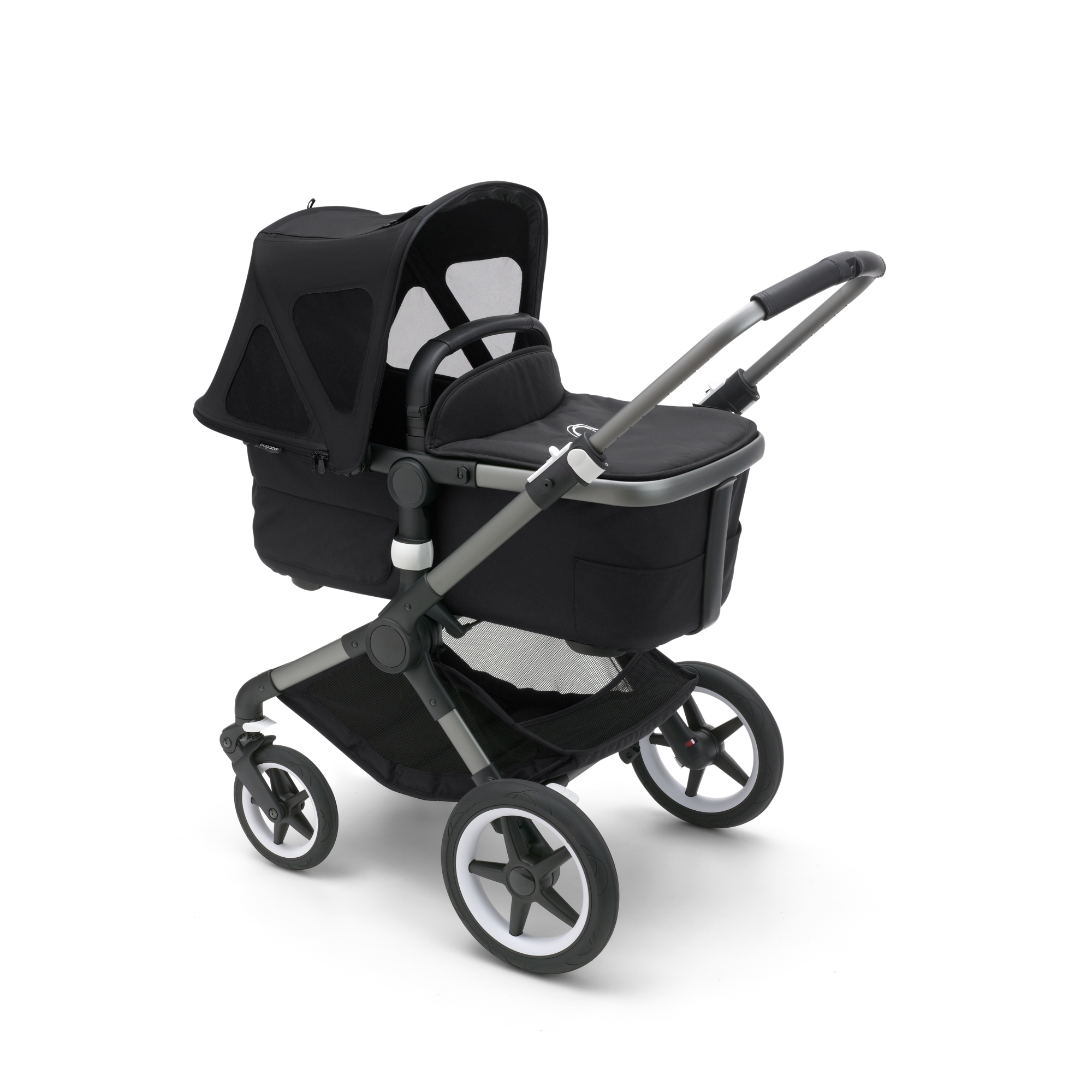  Bugaboo Fox 3 Extendable Sun Canopy with UPF Sun Protection and  Peekaboo Mesh Panel, Compatible with All Fox Models, Lynx and Cameleon3 -  Midnight Black : Baby