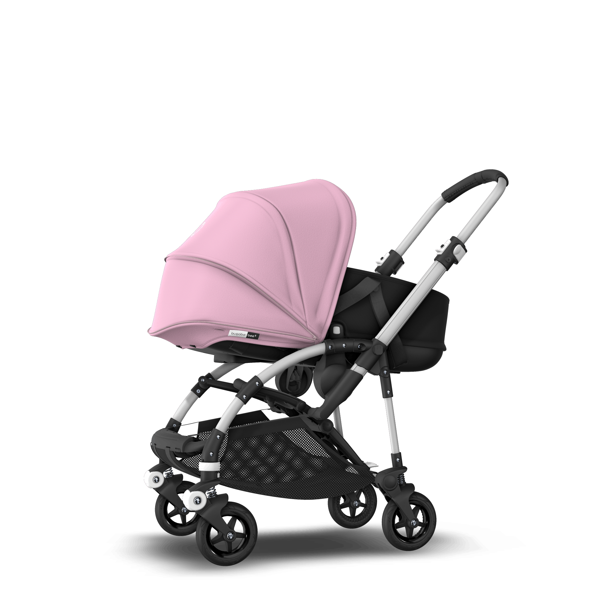 Bugaboo Bee5 bassinet and seat stroller with self stand soft pink