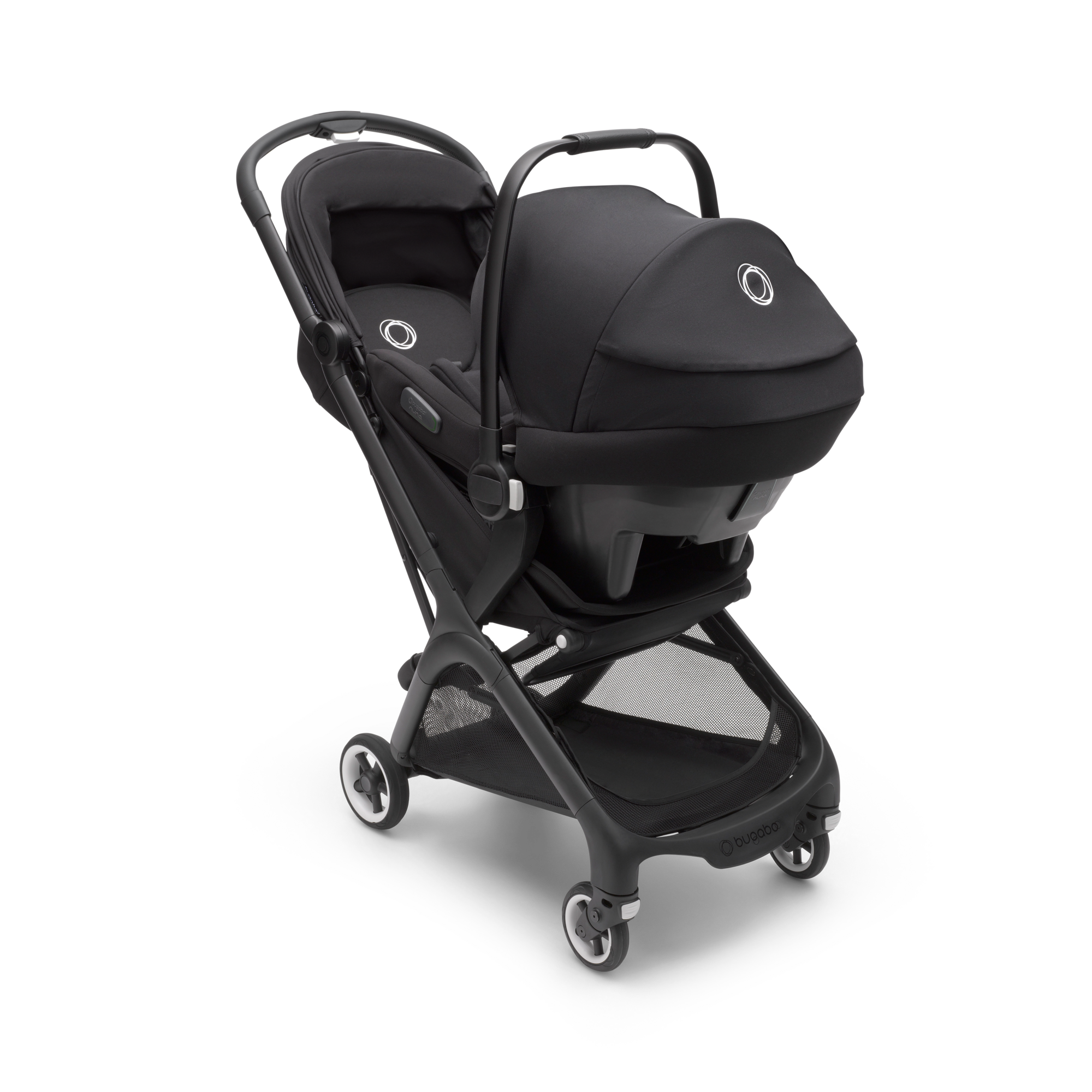 Refurbished Bugaboo Butterfly travel stroller midnight black sun
