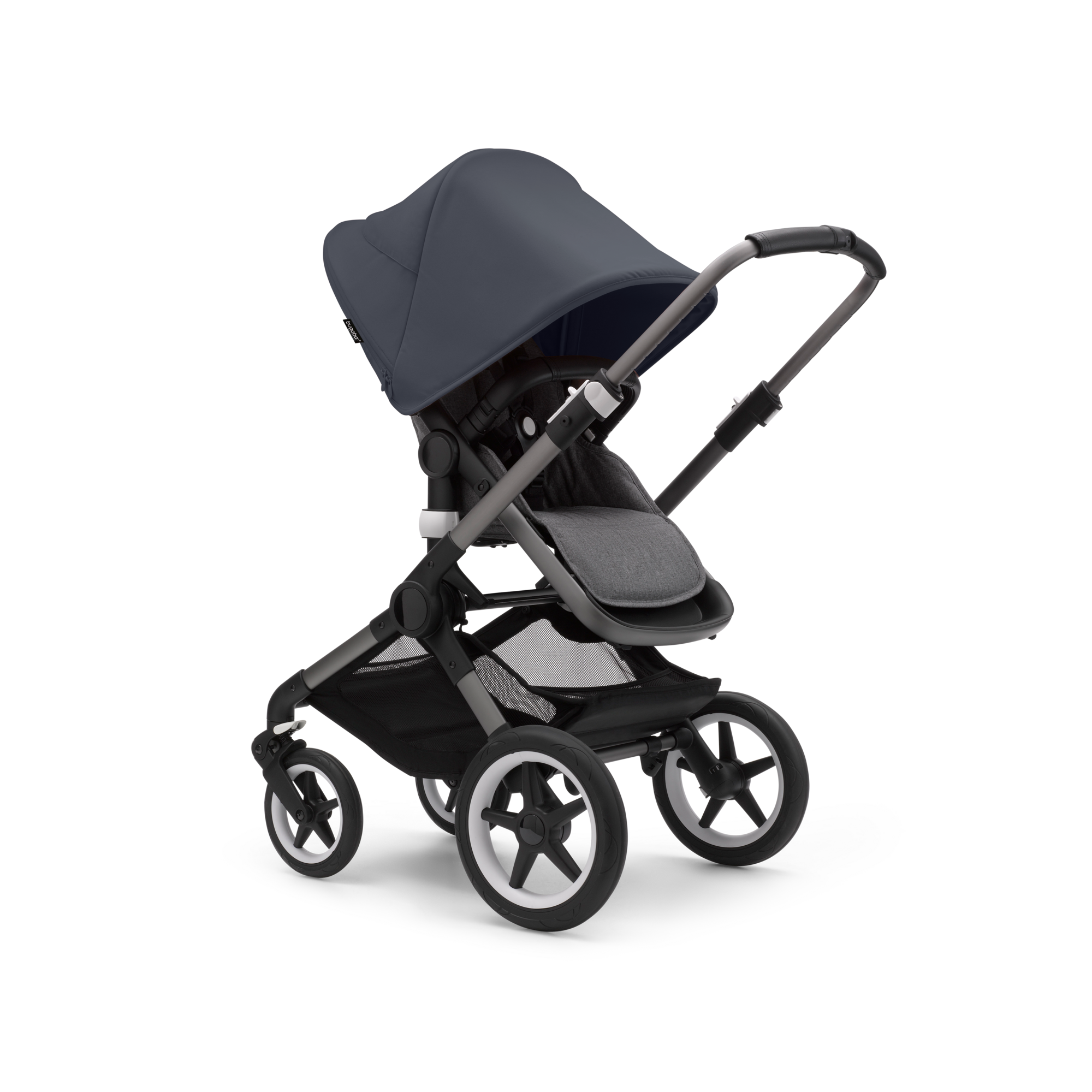 Bugaboo Fox 3 2-in-1 stroller stormy blue sun canopy, Grey Melange