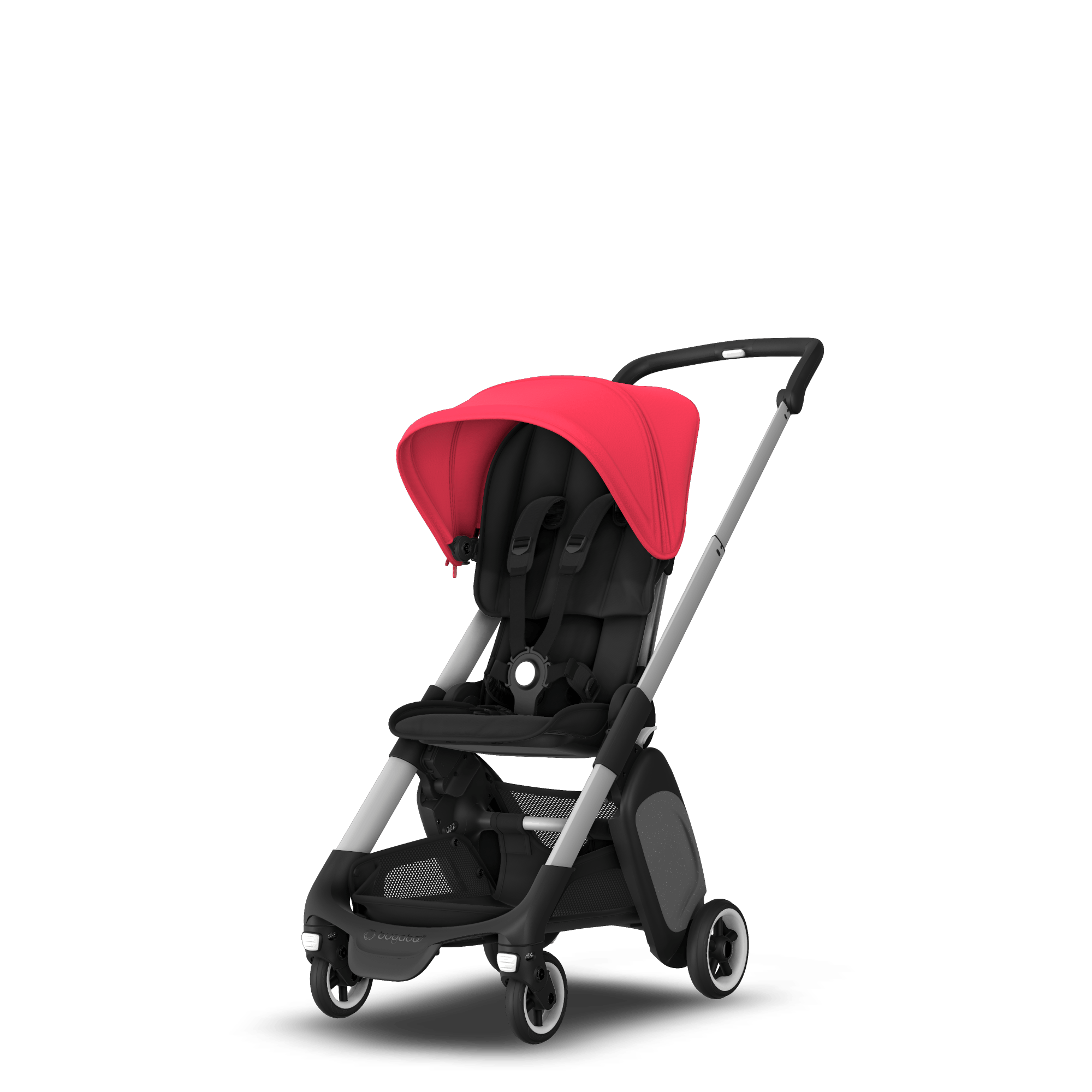 Bugaboo Ant Sit and stand travel stroller neon red sun canopy