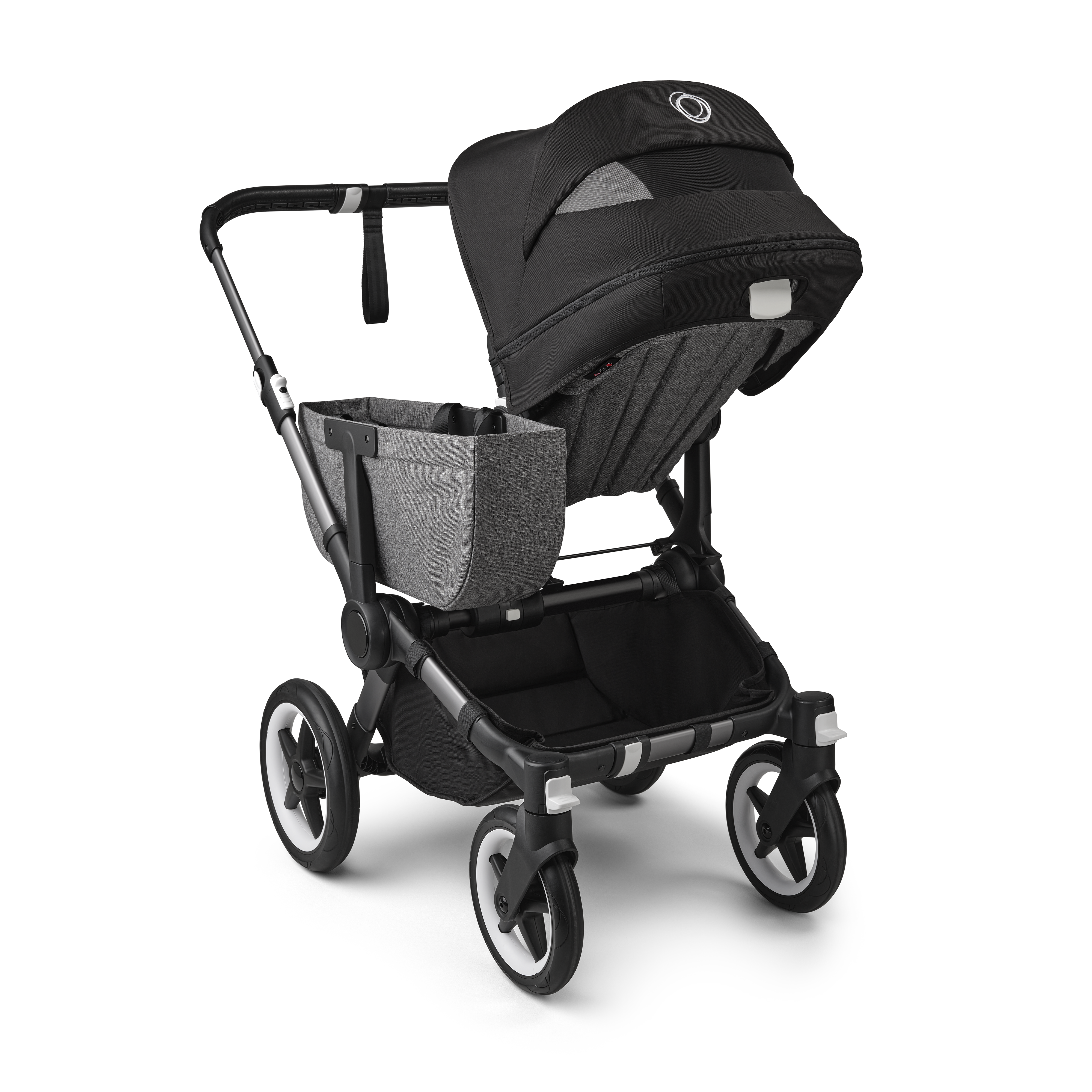 Bugaboo Donkey 5 Mono 2-in-1 stroller midnight black sun canopy, Grey  Melange fabrics, graphite base | Bugaboo