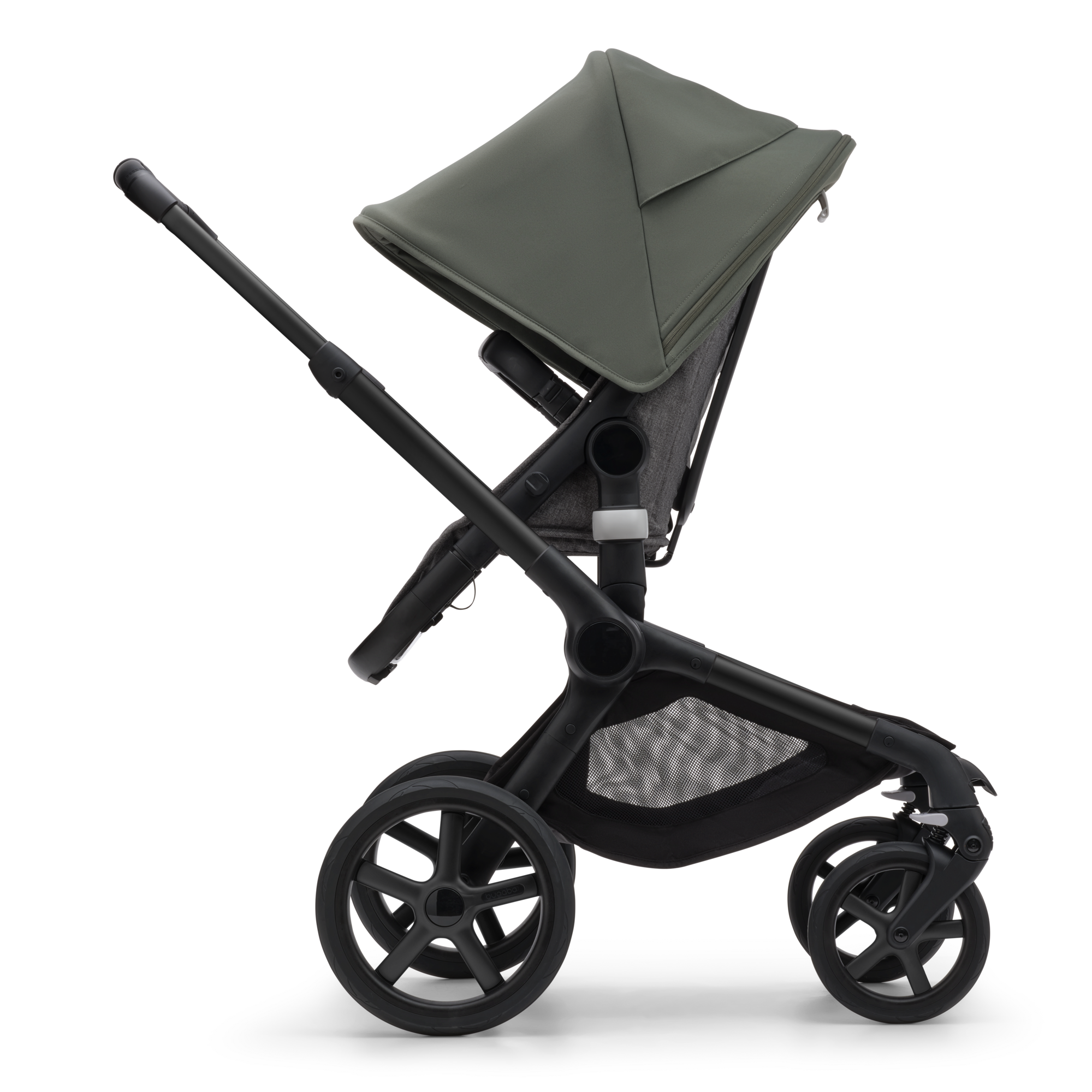 Bugaboo Fox 5 2-in-1 stroller forest green sun canopy, Grey