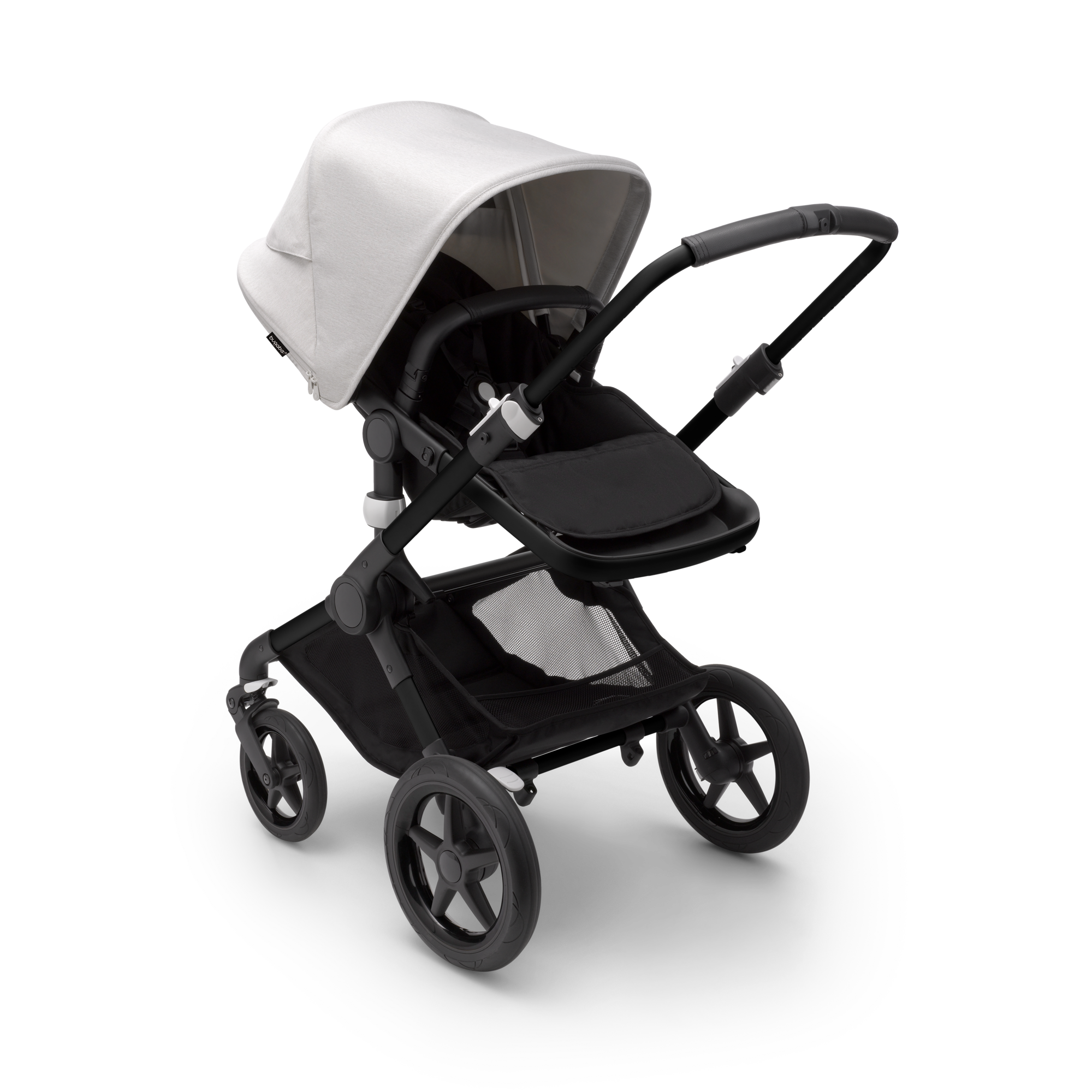 Bugaboo Fox 3 bassinet and seat stroller midnight black sun canopy,  midnight black fabrics, black base | Bugaboo