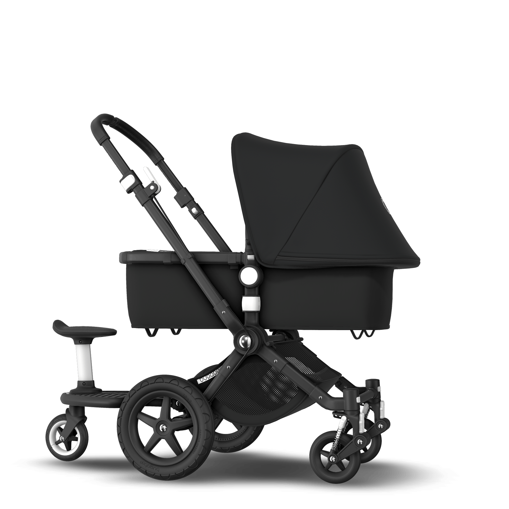Bugaboo Cameleon 3 Plus seat and carrycot pushchair Black sun canopy, black  fabrics, black chassis