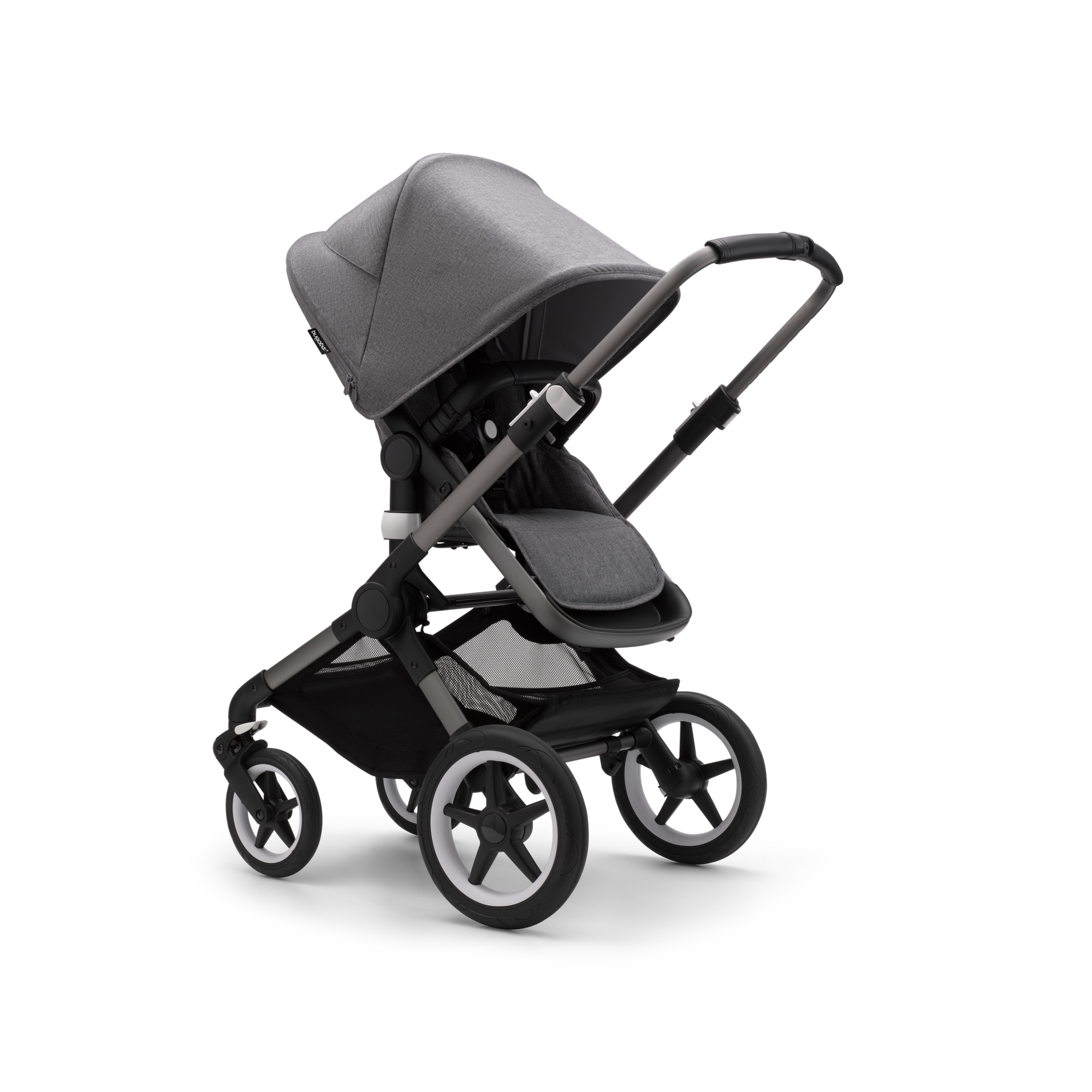 Alu/Grey Mélange Fully-Loaded Foldable Stroller with Advanced Suspension and All-Terrain Wheels Bugaboo Fox Classic Complete Stroller 
