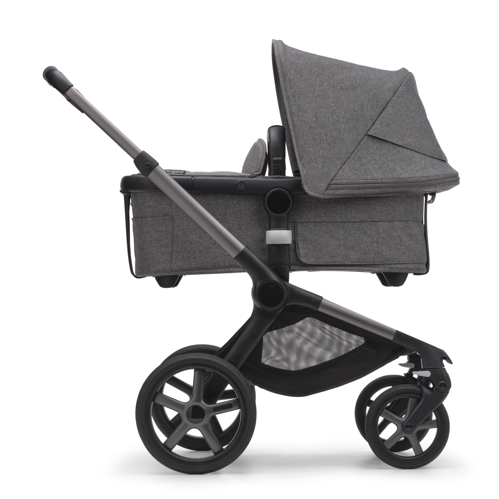 Refurbished Bugaboo Fox 5 bassinet and seat stroller Grey Melange