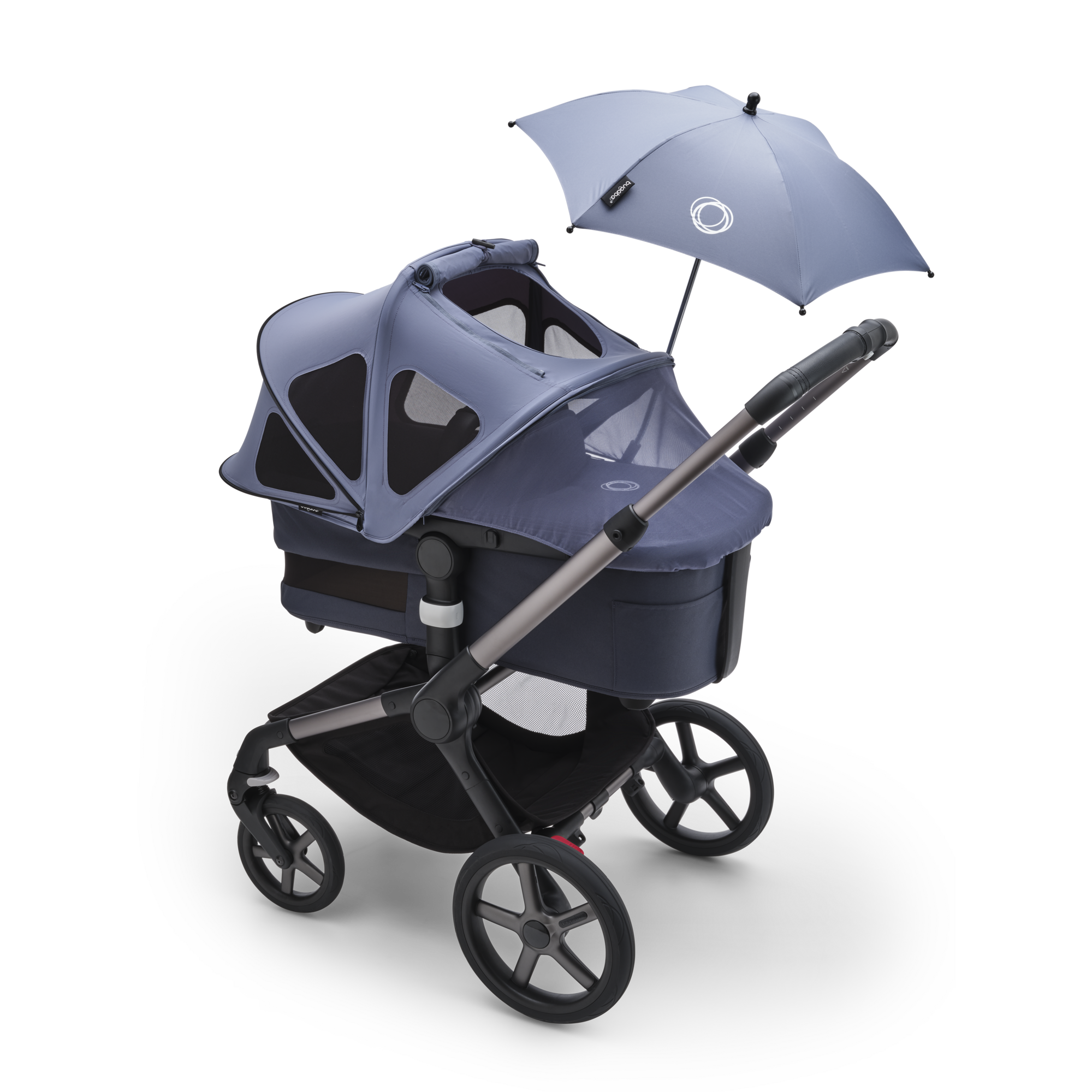【新品】Bugaboo Bee専用 Breezy Sun Canopy ブルー Bugaboo Bee Breezy Sun Canopy (Fits Bee Plus & Bee3 only