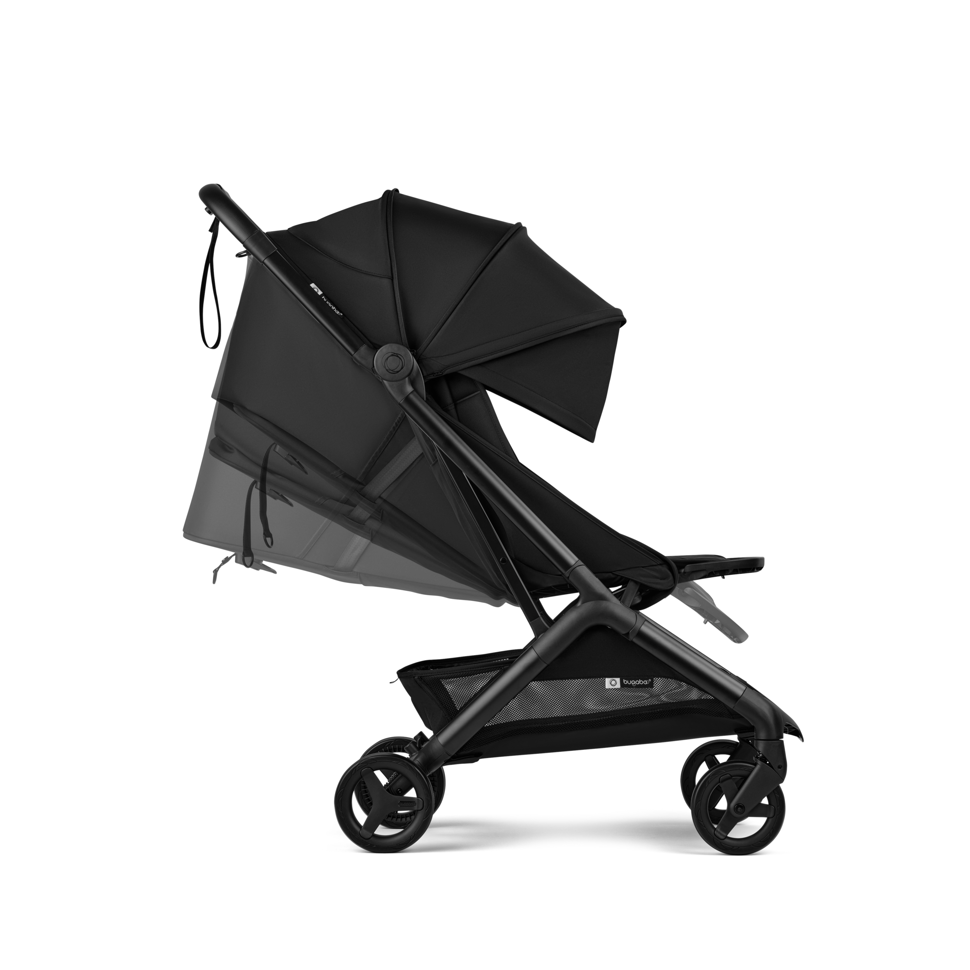 Bugaboo Butterfly 2 travel stroller heritage black sun canopy