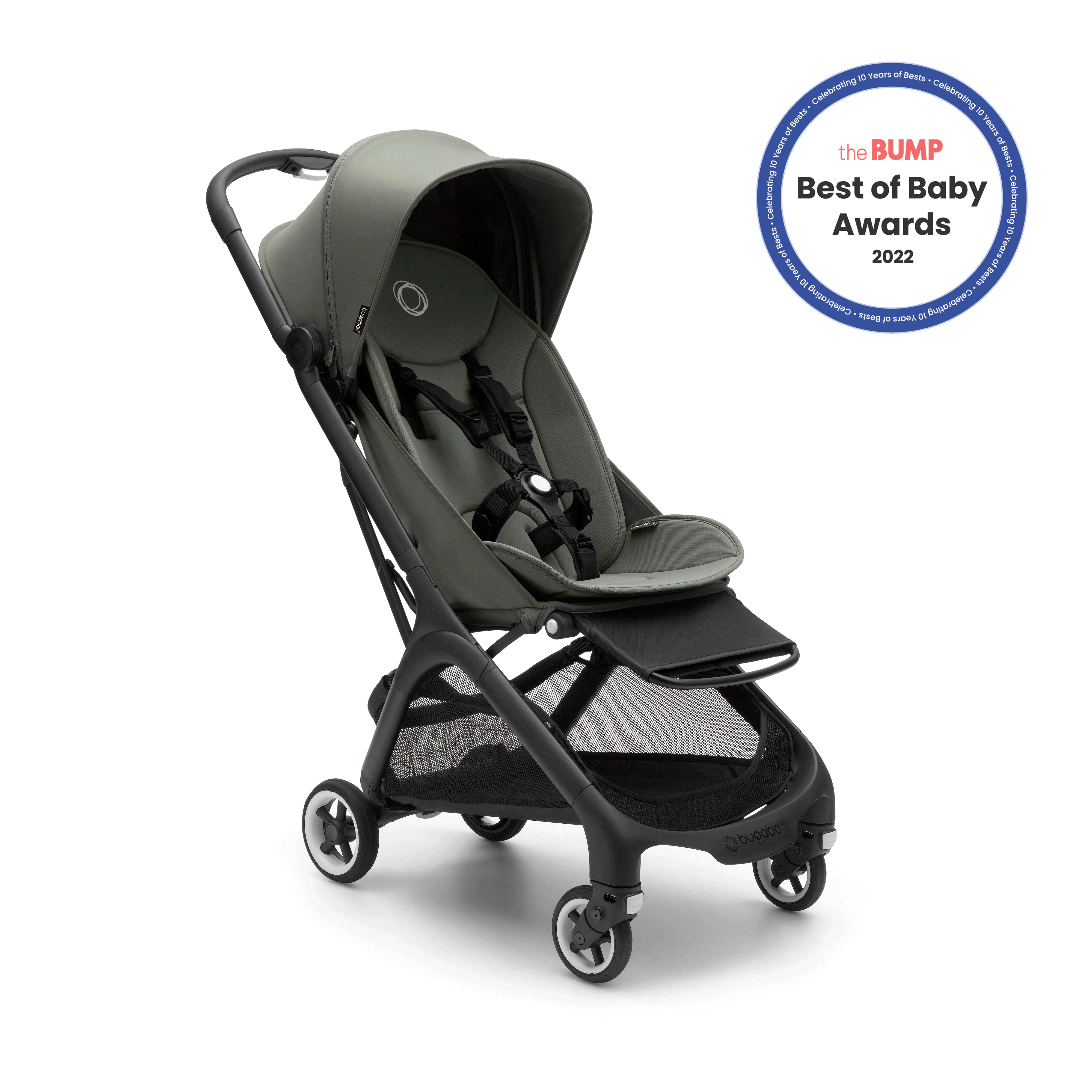 Bugaboo Butterfly seat stroller Forest green sun canopy, forest