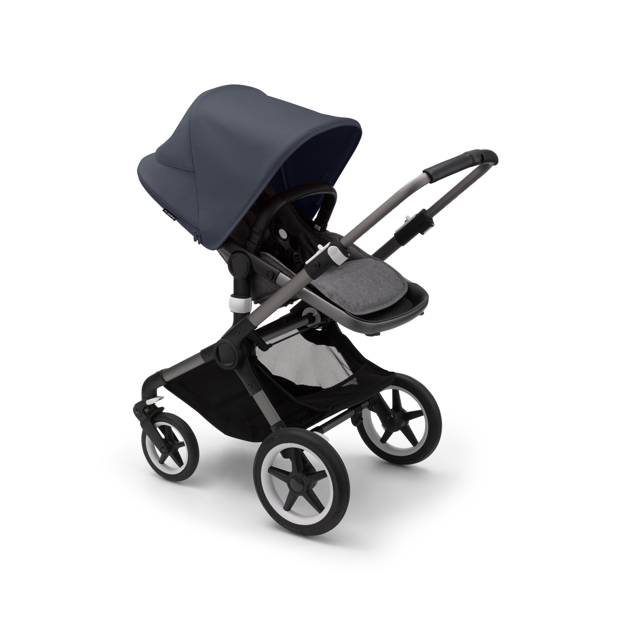 【新品未使用】 Bugaboo Fox 3 サンキャノピー 黒に近い紺 Bugaboo Fox 3 2-in-1 stroller stormy blue sun canopy, Grey Melange