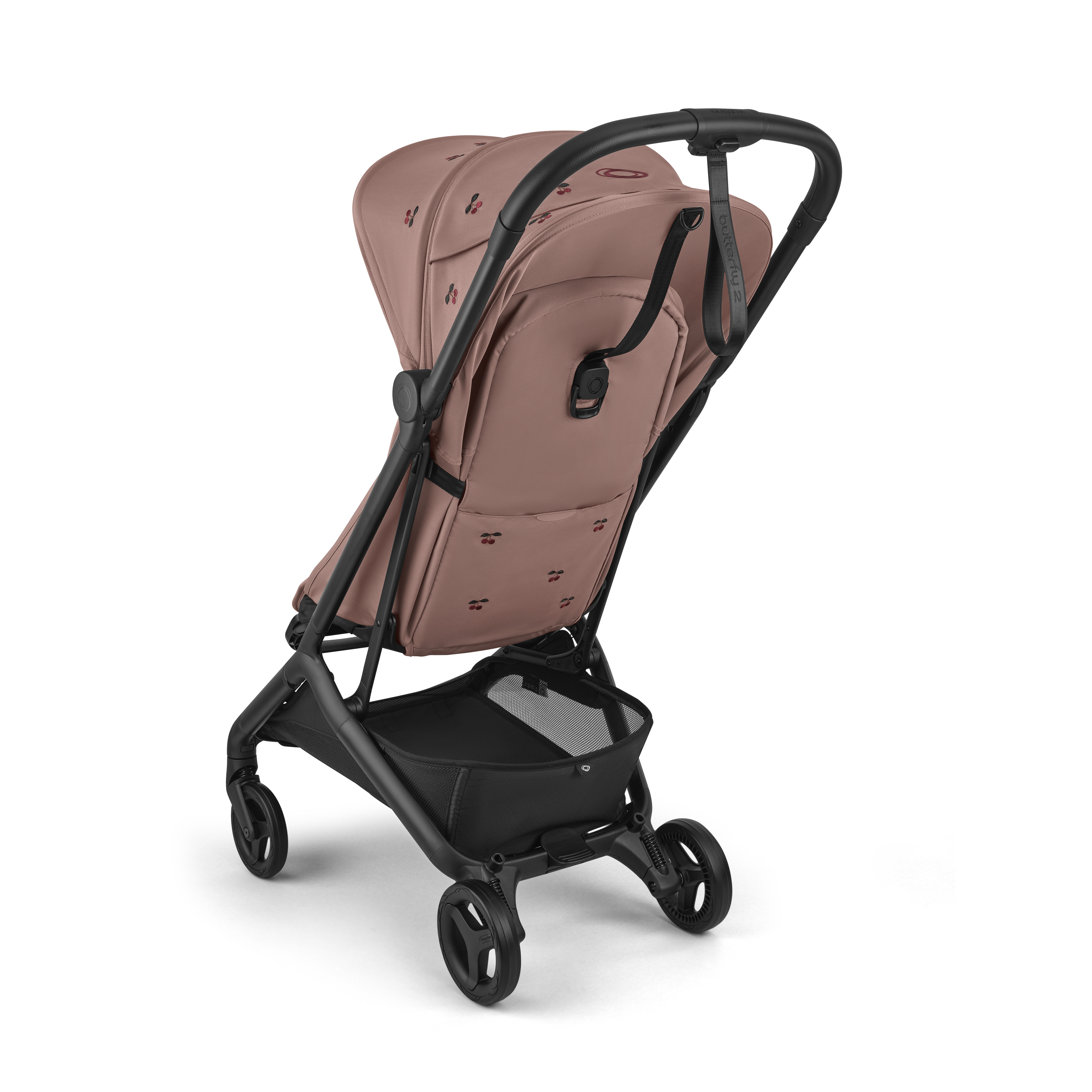 Bugaboo Butterfly 2 travel stroller Konges Sljd dusty pink sun canopy,  Konges Sljd dusty pink fabrics, black base | Bugaboo