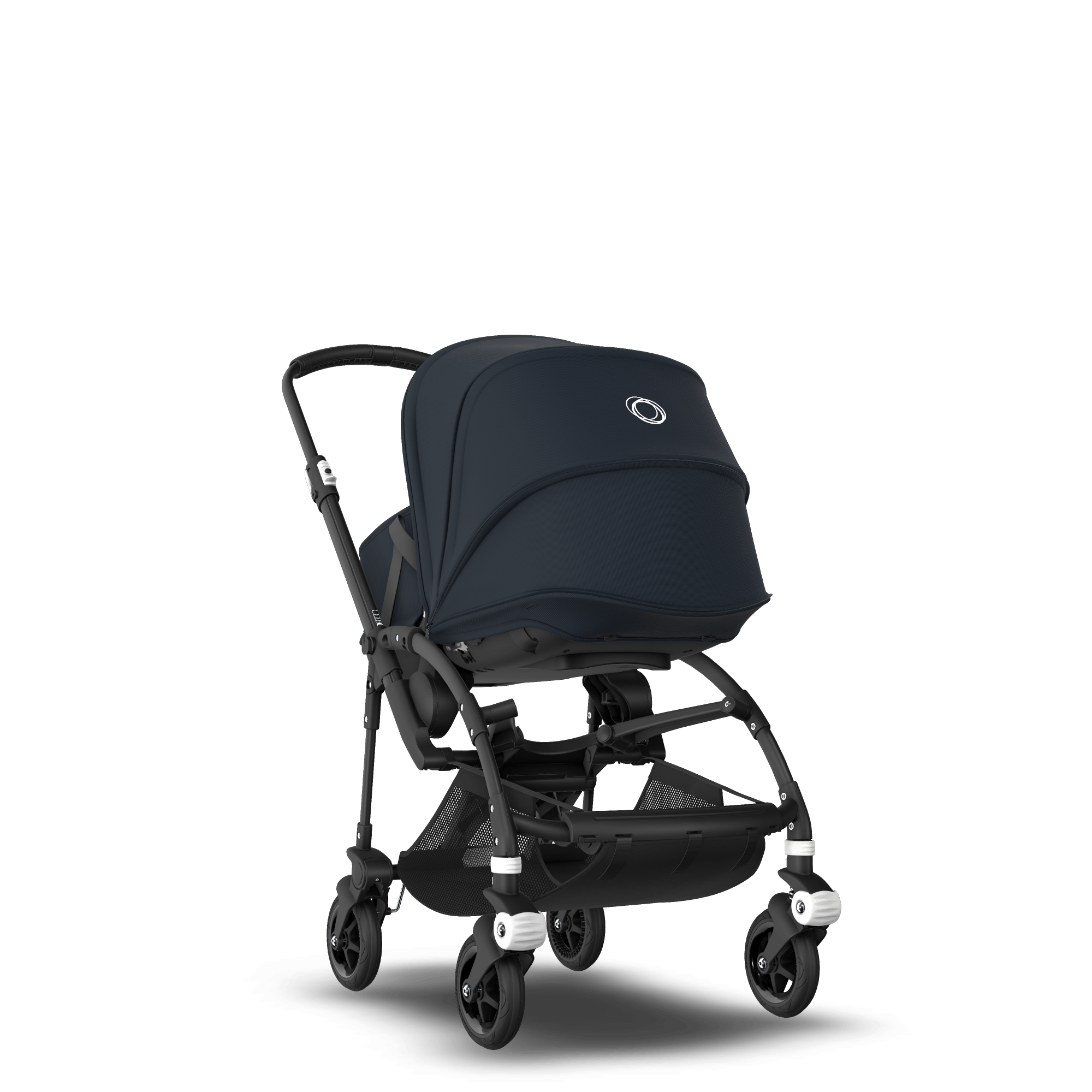 Bugaboo Bee5 bassinet and seat stroller with self stand soft pink