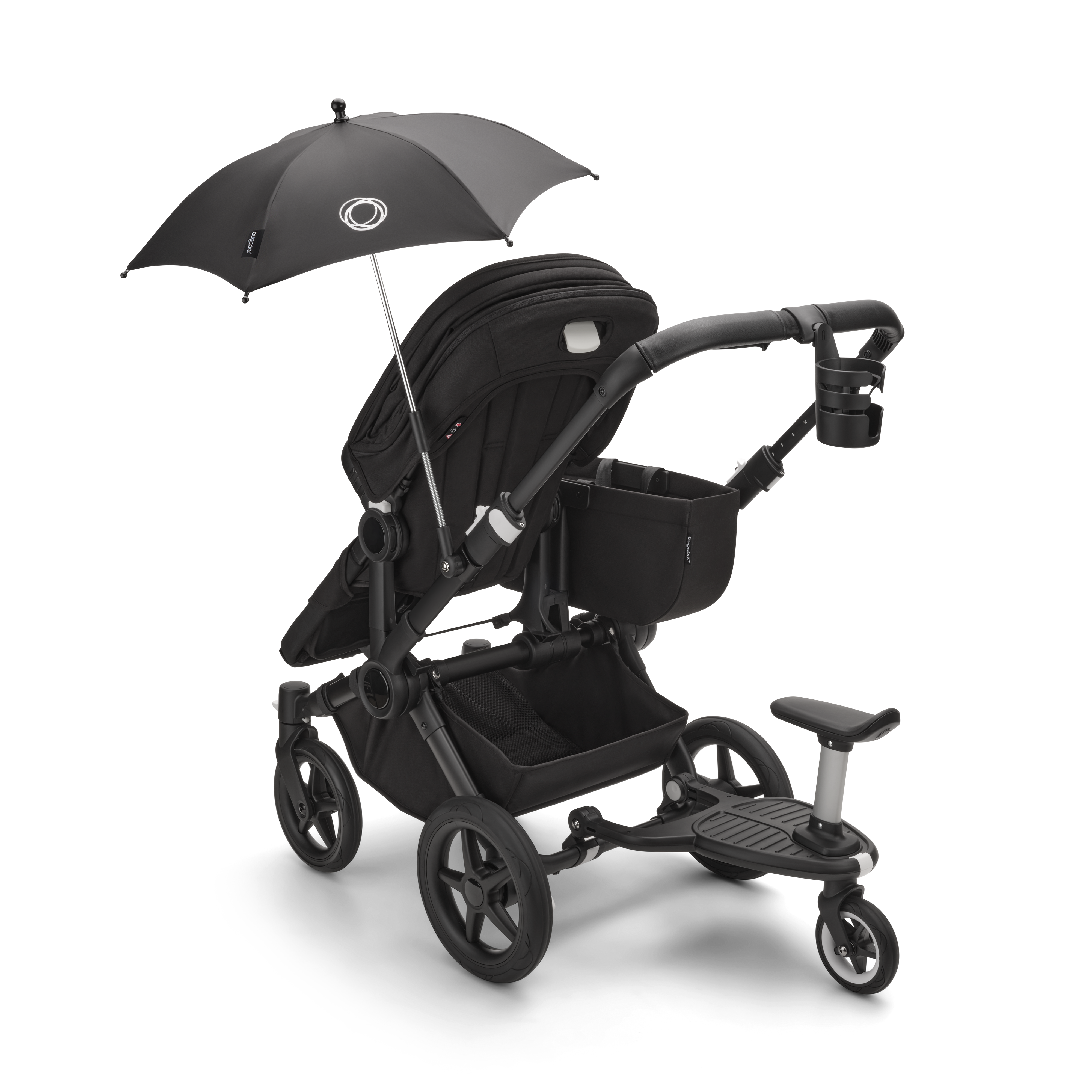 Bugaboo Donkey 5 twin stroller misty white sun canopy, midnight