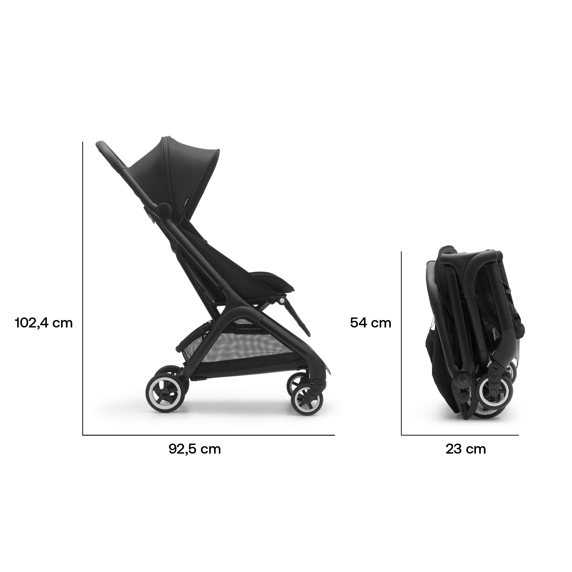 Bugaboo Butterfly seat stroller forest green sun canopy, forest